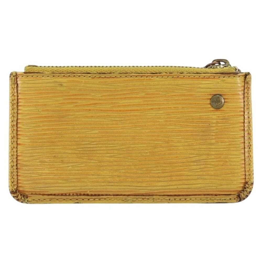 LOUIS VUITTON Epi Pochette Cles Coin Purse Yellow M63809 LV Auth 160898 - Picture 3 of 16